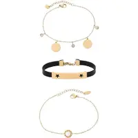 Faina Pulseira ouro / preto / transparente