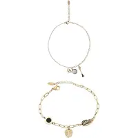 Faina Pulseira ouro / branco pérola