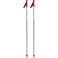 Van Deer - Bastões ski - Race GS Carbon Grey/Black/Red para Unissexo - Tamanho 130 cm - Cinzento