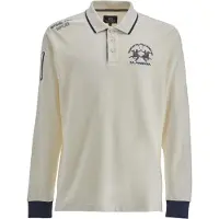 La Martina Camisa 'Wolfe' azul fumado / azul noturno / branco lã