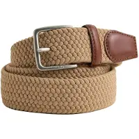 Gant para homem. 9940193 Cinto elástico trançado castanho claro (90/36), Bege, Casual, Clássico, Poliéster