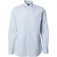 Hackett London para homem. HM3010537 Camisa bengala às riscas, corte à medida, azul (S), Casual, Sapatos de Festa, Algodão, Clássico, Manga