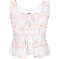 MyMo Pop Top azul claro / laranja claro / branco