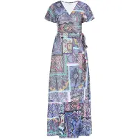 Usha Vestido azul / mistura de cores