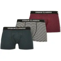 Urban Classics Boxers bege / verde escuro / vermelho cereja / preto