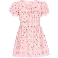 Mymo Vestido azul claro / cor-de-rosa / vermelho / preto