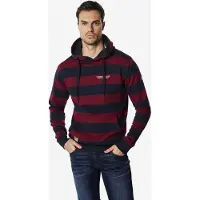 KOROSHI Sweatshirt navy / vermelho escuro / branco