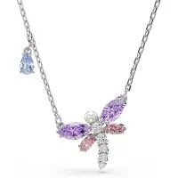 Swarovski Colar azul claro / roxo / prata / transparente