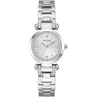 GUESS Relógios analógicos 'Ginger' prata / branco