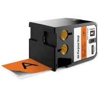 Dymo 1868770 XTL fita vinil preto sobre laranja 54mm