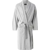BOSS para homem. 50545943 Robe de malha de algodão com logo bordado cinza (M), Homewear