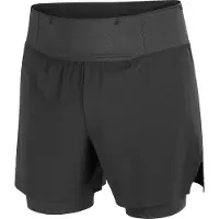 Salomon - Vestuário trail corrida - Sense Aero 2In1 Trail 5" M Deep Black para Homem - Tamanho XL - Preto