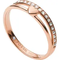 Fossil Anello Bronzo Con Cristalli Jf03460791 49 Mm — Anello