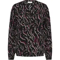 Kaffe Blusa 'KADitte' baga / preto / branco natural