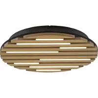 JUST LIGHT Candeeiro de teto LED Acústica, Ø 38 cm, madeira natural, metal