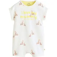 Next Macacão/Body amarelo / rosa escurecido / branco