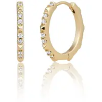 Sparkling Round gold-plated Orecchini with cubic zirconia EAG31