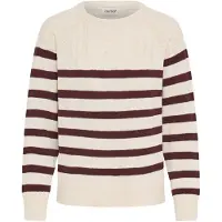 Oxmo Pullover 'Sanva' bege / castanho