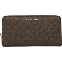 Michael Kors Carteiras 'Portefeuille Continental Jet Set Slim Marron' castanho