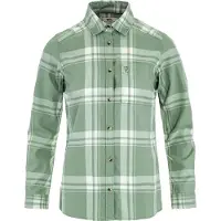 Fjällräven - Marcas - Övik Lite Flannel Shirt W Misty Green Eggshell para Mulher - Tamanho S - Verde