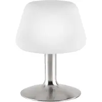 Paul Neuhaus Candeeiro de mesa Till, cor de aço, vidro, regulável
