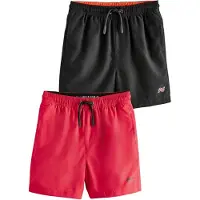 Next Calções de banho vermelho / preto