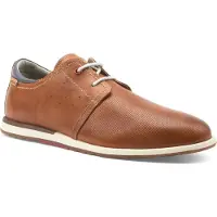 Pikolinos para homem. M8W-6429 Sapatos de couro castanho Saler (43), Marrom, Plano, 1 a 3cm, Cordão, Casual, Clássico