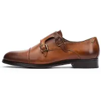 Martinelli para homem. 1492-2632Z Empire 1492 sapatos de couro castanho (47), Marrom, Plano, 1 a 3cm, Fivela, Casual, Clássico