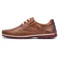 Pikolinos para mulher. M9A-4118 Sapatos de couro Marbella castanhos (40), Marrom, Plano, Cordão, Casual