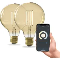 Calex Smart LED lâmpada de incandescência de filamento E27 G95 7W CCT