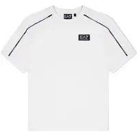 Emporio Armani para menino. 7B000251_AF10375 T-shirt simples branca (8Años= 130cm), Branco, Casual, Algodão, Manga curta, moda infantil