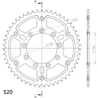 Supersprox Roda Dentada Traseira Stealth 47d Rst151x47blu