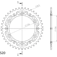 Supersprox Roda Dentada Traseira Stealth 42d Rst1512x42gld