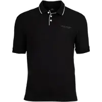 Armani Exchange para homem. XM001557AF10363UC001 Pólo elástico preto (M), Casual, Algodão, Manga curta