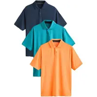 Next Camisa funcionais navy / azul ciano / laranja