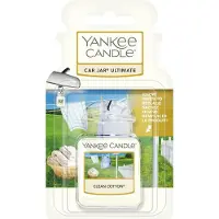 Yankee candle Vela Yankee Clean Cotton Ultimate - Etiqueta de carro de luxo