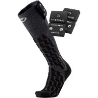 Therm-ic - Meias aquecidas - Set Heat Fusion Uni + S-1200B para Unissexo - Tamanho 45-47 - Preto