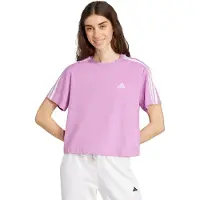 Adidas Top Curto em Jersey Simples 3-Stripes Essentials