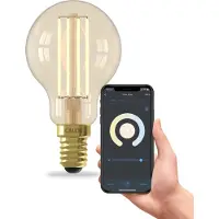 Calex Smart E14 4.9W LED filamento dourado 1800-3000K
