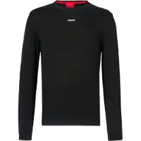 HUGO Pullover 'San Cassius-C2' preto / branco