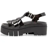 Art para mulher. 120421101003_001 Sandálias em pele preta 2042 (42), Couro, Preto, 5 a 8cm, Fivela, Casual