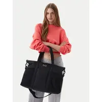 EA7 para mulher. 7W001196_AF22279 Saco de grande capacidade preto (OSFA), Casual, Poliéster