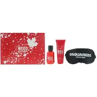 Dsquared2 Conjunto Dsquared 2: Red Wood Eau De Toilette Para Mulher 50 ml + Red Wood Gel de Duche e Champô 2 em 1 50 ml + Dsquared Máscara de Dormir Preta Unive