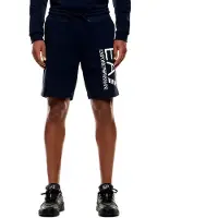 EA7 para homem. 7M001414_AF22266 Bermudas de banho azul-marinho regular (M), Casual, Esportivo, Algodão