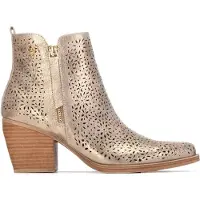 Xti para mulher. 14503705-ORO Botins 145037 dourados (37), Ouro, 3 a 5cm, Zíper, Casual
