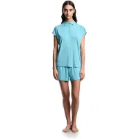 Emporio Armani para mulher. EW002964_AF19024 Pijama Essential Studs azul (S), Homewear, Viscoso, Manga curta, Turquesa