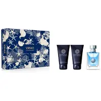 Versace Conjunto de presente Pour Homme para homens Eau de Toilette 50ml + Gel de banho e xampu 2 em 1 50ml + Bálsamo pós-barba 50ml