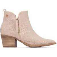 Xti para mulher. 14526601-BEIGE Botins 145266 bege (39), 3 a 5cm, Zíper, Casual