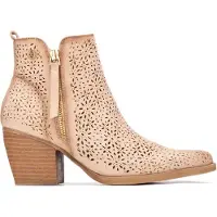 Xti para mulher. 14503702-BEIGE Botins 145037 bege (41), 3 a 5cm, Cordão, Zíper, Casual