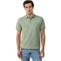 Hackett London para homem. HM5600136 Pólo verde clássico Heritage Fit (M), Casual, Algodão, Manga curta
